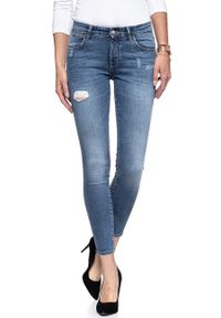 Wrangler - WRANGLER CROP SKINNY DAMAGED BLUE W28MLU86J