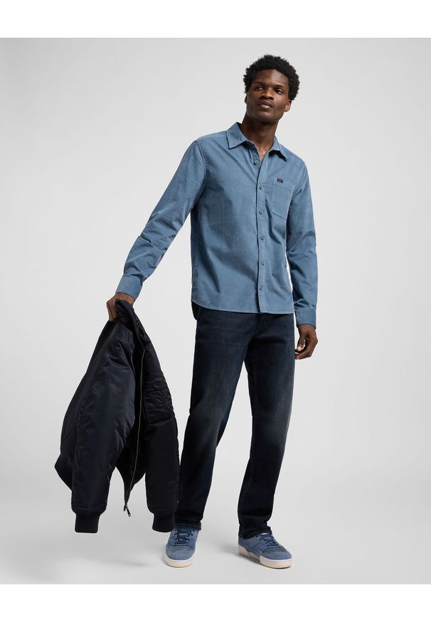 Lee - MESKA KOSZULA LEE LEESURE SHIRT VINTAGE BLUE 112370556. Styl: vintage