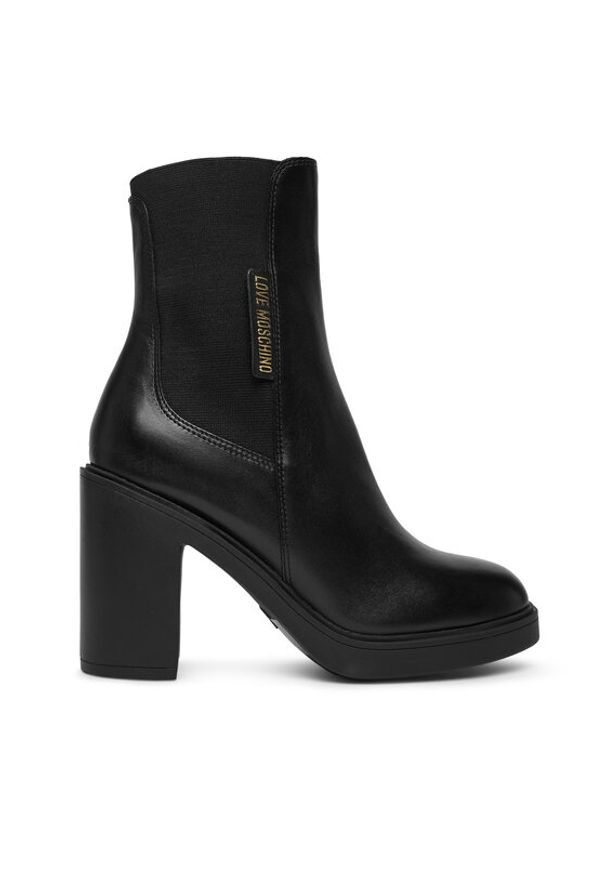 Love Moschino - LOVE MOSCHINO Botki JA2413AG0NIA0000 Czarny. Kolor: czarny. Materiał: skóra