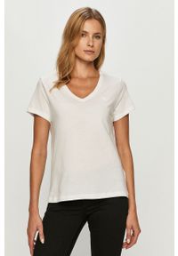 Lauren Ralph Lauren - T-shirt. Okazja: na co dzień. Kolor: biały. Materiał: bawełna, dzianina. Wzór: gładki. Styl: casual #1