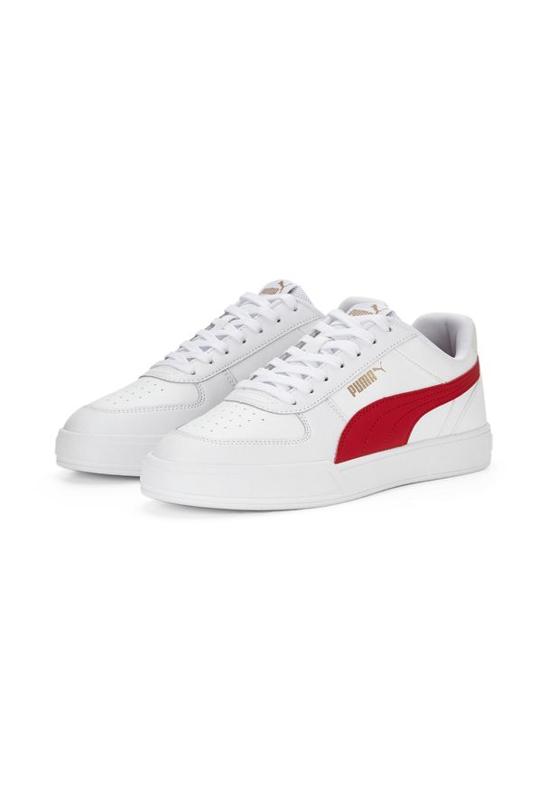 Buty do chodzenia męskie Puma Caven. Zapięcie: sznurówki. Kolor: żółty, biały, czerwony, wielokolorowy. Materiał: materiał, syntetyk. Szerokość cholewki: normalna. Sport: turystyka piesza