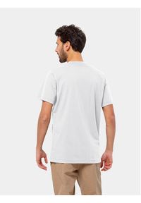 Jack Wolfskin T-Shirt Essential Logo T 1809591 Biały Regular Fit. Kolor: biały. Materiał: bawełna #2