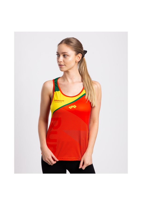 ADRUNALINE - Singlet do biegania damski AdRunaLine Etiopia. Kolor: wielokolorowy