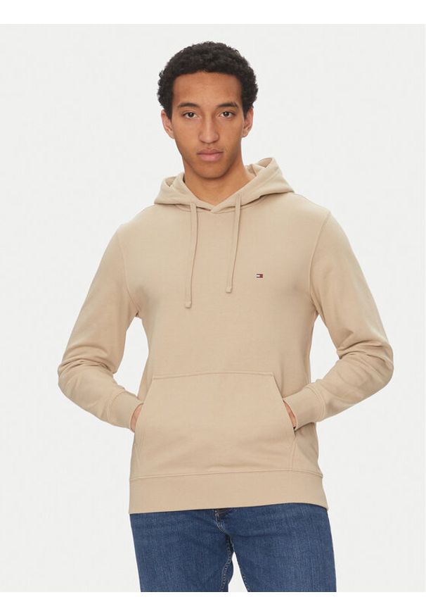 TOMMY HILFIGER - Tommy Hilfiger Bluza Essential MW0MW37235 Beżowy Regular Fit. Kolor: beżowy. Materiał: bawełna