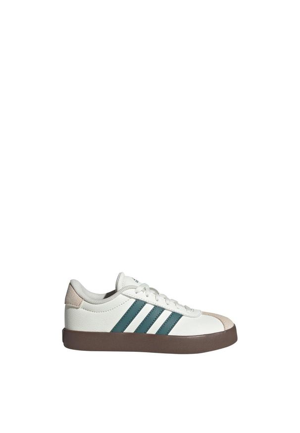 Adidas - Buty VL Court 3.0 Kids. Kolor: niebieski, wielokolorowy, biały. Materiał: zamsz, materiał. Sport: turystyka piesza