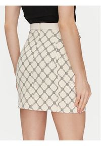Elisabetta Franchi Spódnica mini GO-S03-51E2-V320 Écru Regular Fit. Materiał: syntetyk