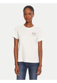 Pinko - PINKO T-Shirt Quentin 103320 A2RN Biały Regular Fit. Kolor: biały. Materiał: bawełna #1