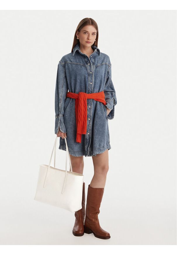 Calvin Klein Torebka Emblem Aop Tote W/ Pouch LV04F3266G Écru. Kolor: kremowy. Materiał: skórzane