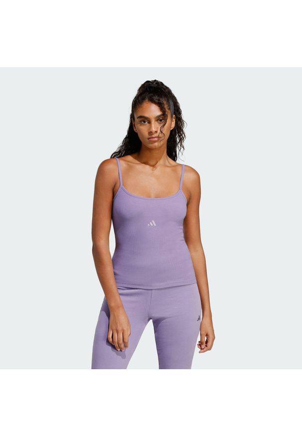 Adidas - Bluza Seasonal Essentials Rib. Kolor: fioletowy, wielokolorowy, różowy. Sport: fitness