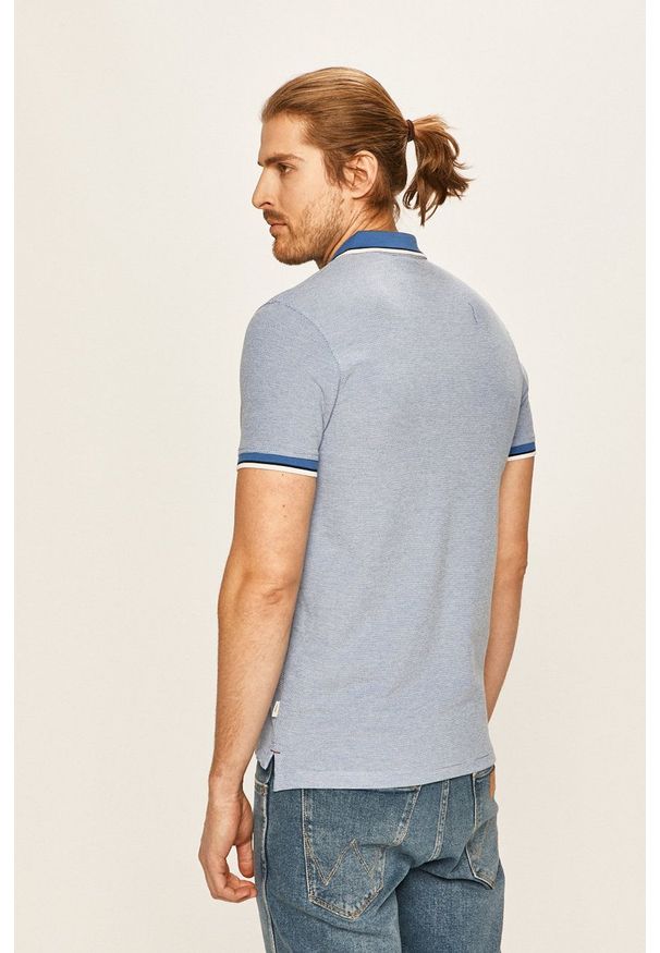 Premium by Jack&Jones - Polo. Okazja: na co dzień. Typ kołnierza: polo. Kolor: niebieski. Materiał: dzianina. Długość: krótkie. Styl: casual