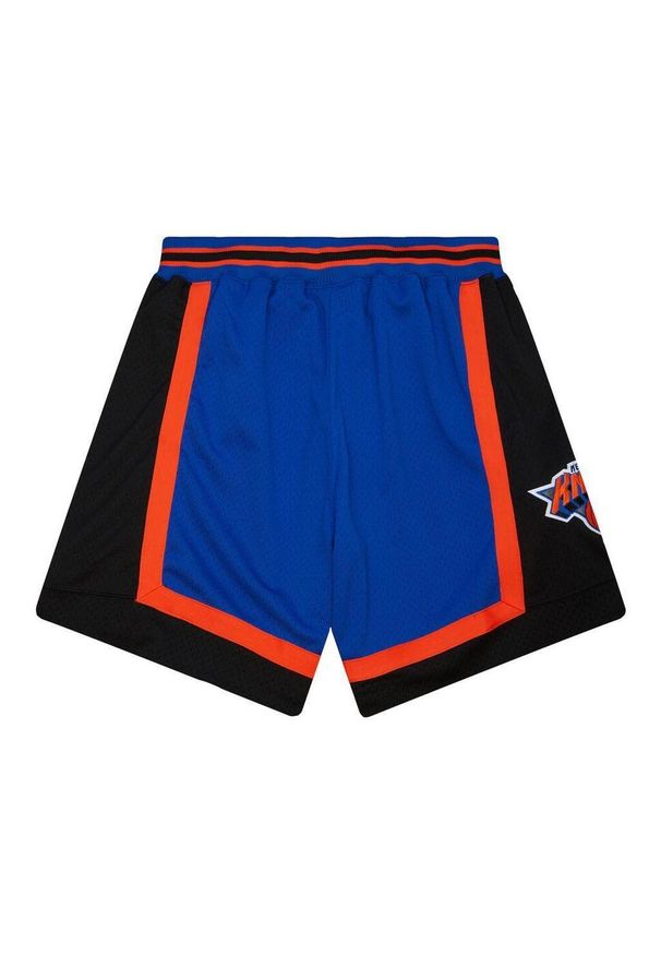 Mitchell & Ness - Szorty New York Knicks Authentic 1996/97. Kolor: niebieski. Materiał: poliester. Sport: koszykówka