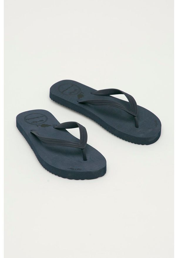 Flip*Flop Japonki kolor granatowy. Kolor: niebieski. Materiał: materiał. Wzór: gładki