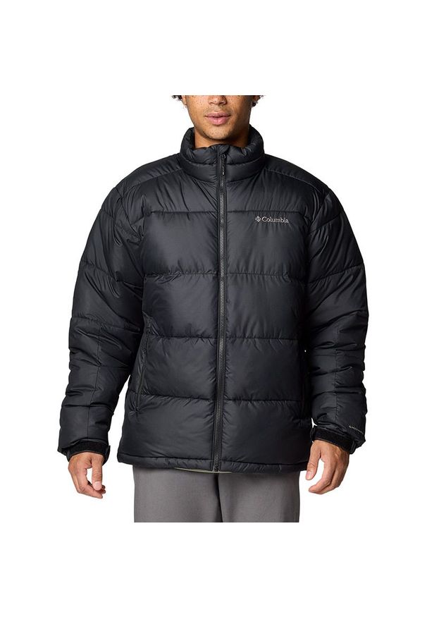 columbia - Kurtka męska Columbia Pike Lake II 2050941012 - czarna. Kolor: czarny. Materiał: poliester, puch, syntetyk. Technologia: Omni-Heat (Columbia). Wzór: aplikacja. Sezon: zima