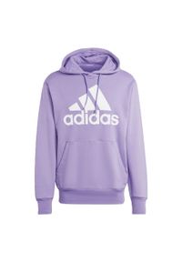 Adidas - Bluza męska adidas Essentials French Terry Big Logo Hoodie. Typ kołnierza: kaptur. Kolor: fioletowy