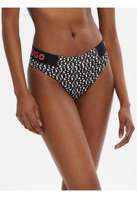 Hugo - HUGO Dół od bikini Monogram 50534949 Czarny. Kolor: czarny. Materiał: syntetyk