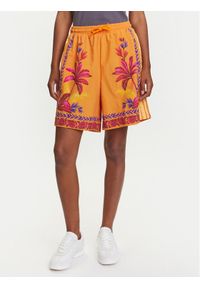 Adidas - adidas Szorty sportowe FARM JD6289 Pomarańczowy Loose Fit. Kolor: pomarańczowy. Materiał: syntetyk