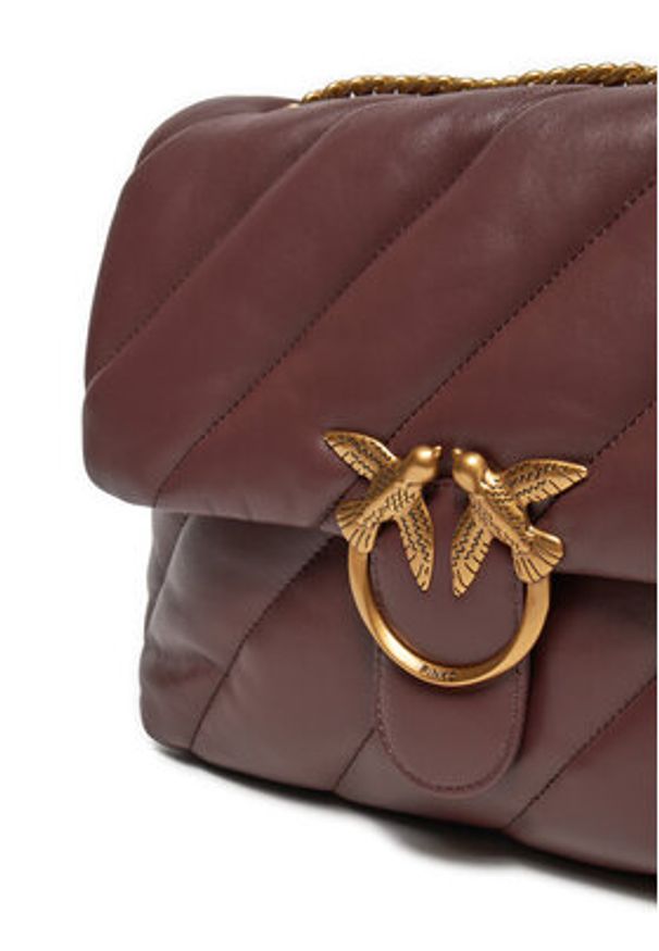 Pinko - PINKO Torebka Love Puff Big Cl AI 23-24 PLTT 100037 A0F2 Brązowy. Kolor: brązowy. Materiał: skórzane