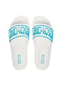 Versace Jeans Couture Klapki 80YA3SQ3 Niebieski. Kolor: niebieski. Materiał: guma #5