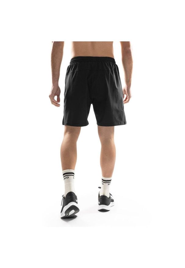 SIROKO - Krótkie spodenki fitness męskie Stellar. Kolor: czarny. Materiał: poliester, elastan. Długość: krótkie. Sport: fitness