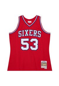 Mitchell & Ness - Koszulka Philadelphia 76ers Swingman 1979/80. Kolor: czerwony. Materiał: poliester. Sport: koszykówka #1