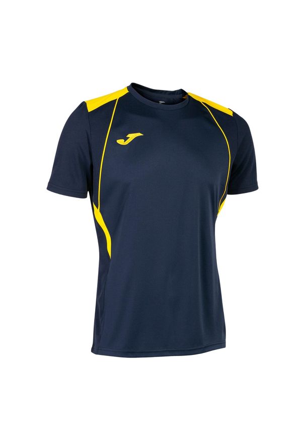 Jersey Joma Championship VII. Kolor: żółty, niebieski, wielokolorowy. Materiał: jersey. Wzór: paski. Sport: piłka nożna