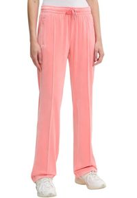 Juicy Couture - JUICY COUTURE Brzoskwiniowe damskie spodnie z cyrkoniami Tina, Rozmiar XS. Kolor: różowy. Materiał: materiał #2