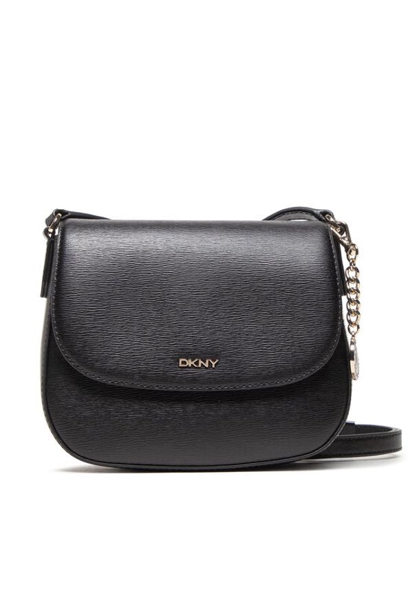 DKNY Torebka Bryant Saddle Bag R21E3R75 Czarny. Kolor: czarny. Materiał: skórzane