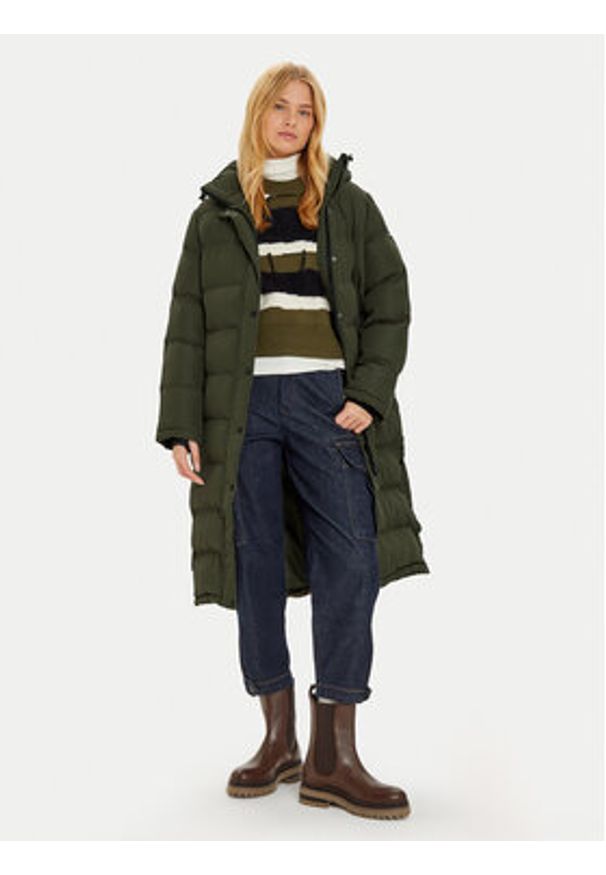 Pepe Jeans Kurtka zimowa Bibi PL402437 Zielony Loose Fit. Kolor: zielony. Materiał: syntetyk. Sezon: zima