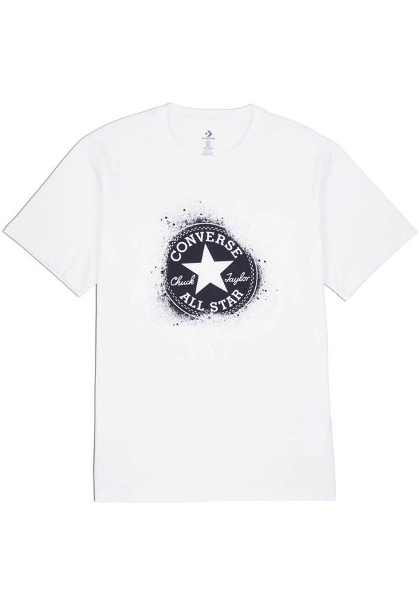 Koszulka Converse Spray Paint Tee, Dla obu płci. Kolor: biały. Materiał: materiał, bawełna