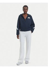 Adidas - adidas Bluza Z.N.E. JW5320 Granatowy Loose Fit. Kolor: niebieski. Materiał: syntetyk #4
