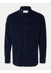 Selected Homme Koszula Gowen 16090182 Granatowy Regular Fit. Kolor: niebieski. Materiał: bawełna #3