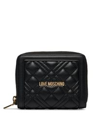 Love Moschino - LOVE MOSCHINO Duży Portfel Damski JC5710PP1ILA0000 Czarny. Kolor: czarny. Materiał: skóra