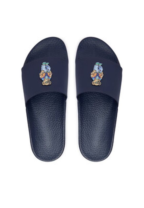 Polo Ralph Lauren Klapki Polo Bear Slide 809P09762002 Granatowy. Kolor: niebieski. Materiał: syntetyk