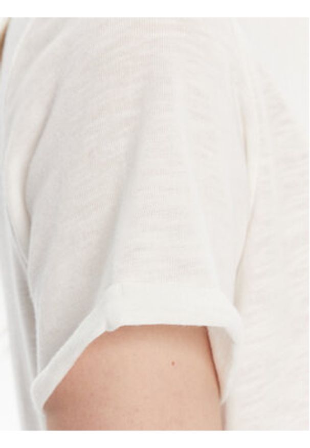 Roxy T-Shirt ERJZT05731-WBK0 Biały Regular Fit. Kolor: biały. Materiał: bawełna