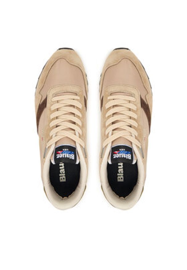 Blauer Sneakersy S6RYDER01/NYS Beżowy. Kolor: beżowy. Materiał: zamsz, skóra