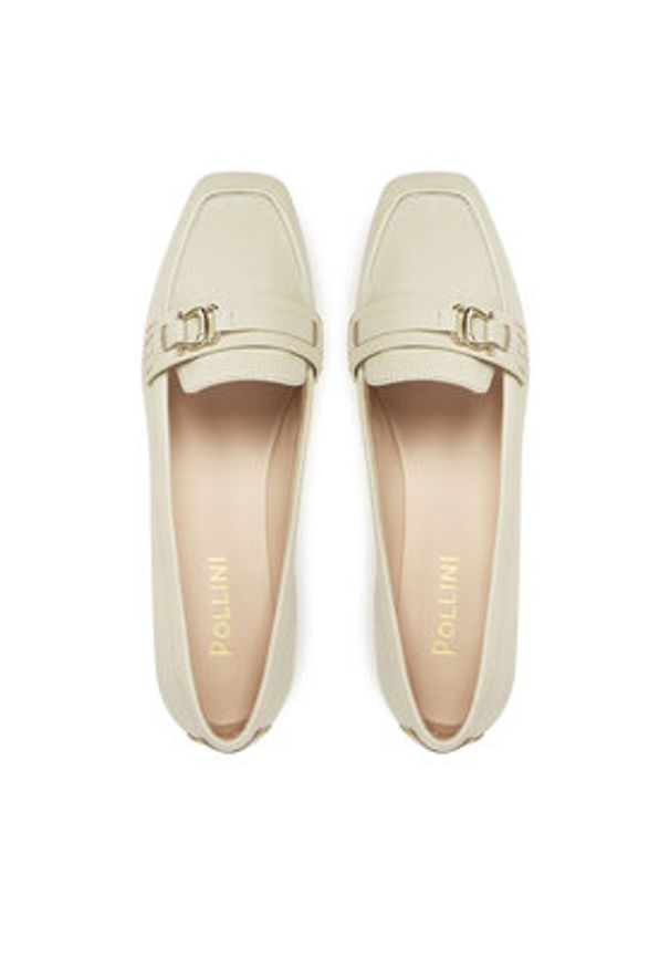 Pollini Lordsy PA10121C0MPF0105 Écru. Materiał: skóra