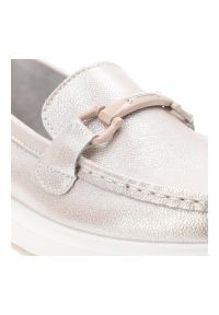 Srebrno-Różowe Mokasyny S.Barski Eleganckie Obuwie Damskie. Okazja: na spacer, na co dzień. Kolor: srebrny. Materiał: materiał. Wzór: aplikacja. Styl: elegancki #4