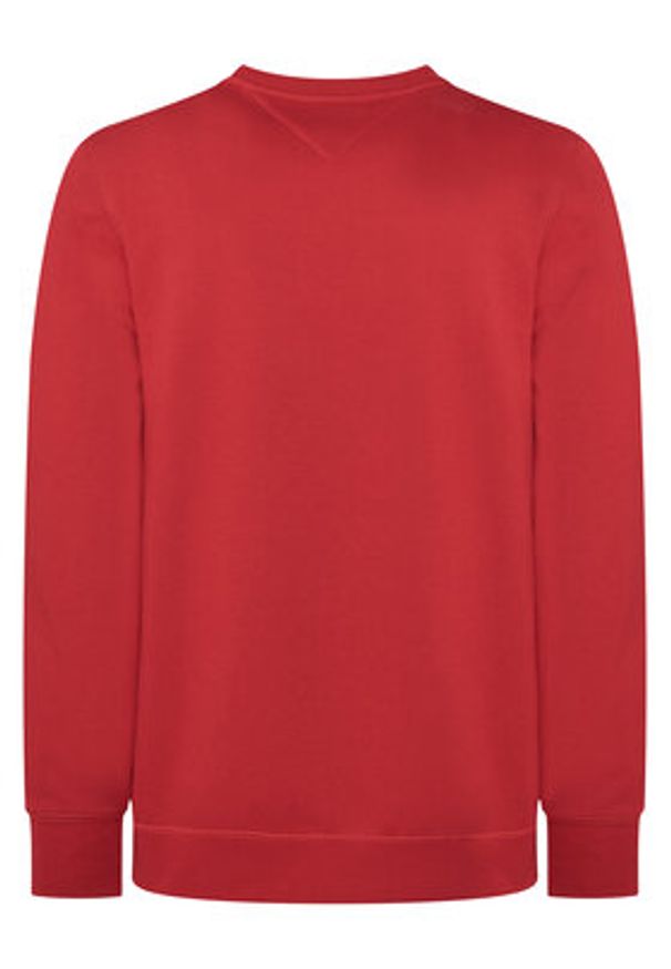 TOMMY HILFIGER - Tommy Hilfiger Bluza Logo MW0MW11596 Czerwony Regular Fit. Kolor: czerwony. Materiał: bawełna