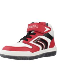 Geox - Kapcie GEOX J BUZZERLIGHT BOY Czerwony. Kolor: czerwony. Materiał: syntetyk, tkanina. Sport: turystyka piesza