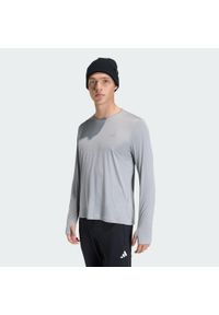 Adidas - Koszulka adi365 Running Essentials Longsleeve. Kolor: szary. Długość rękawa: długi rękaw. Technologia: ClimaCool (Adidas). Długość: długie. Sport: bieganie #1