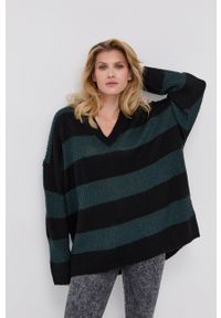AllSaints - Sweter z domieszką wełny. Kolor: czarny. Materiał: wełna. Długość rękawa: długi rękaw. Długość: długie #1