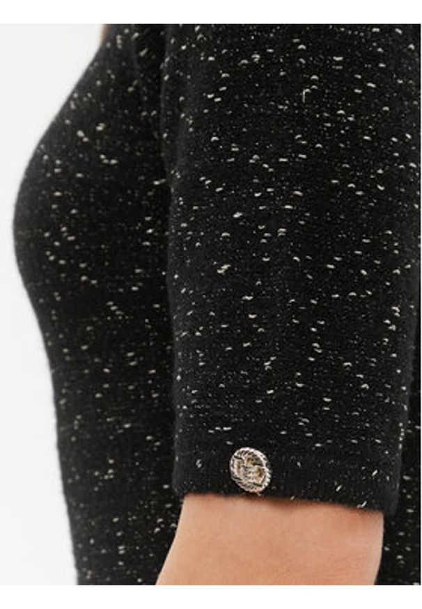 Morgan Sukienka dzianinowa 232-RMLAC Czarny Slim Fit. Kolor: czarny. Materiał: syntetyk