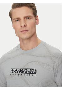 Napapijri T-Shirt B-Cellini NP0A4ILS Szary Regular Fit. Kolor: szary. Materiał: bawełna #8