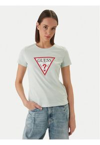 Guess T-Shirt W1YI1B I3Z14 Zielony Regular Fit. Kolor: zielony. Materiał: bawełna #1