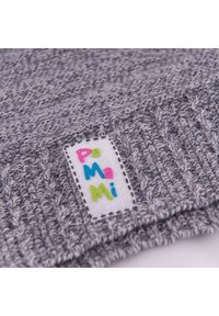 PaMaMi - Wiosenna czapka dziecięca. Kolor: szary. Materiał: elastan, bawełna. Sezon: wiosna #3