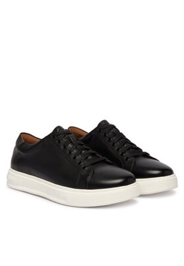 Clarks Sneakersy Goswell Tie 26186559 Czarny. Kolor: czarny. Materiał: skóra