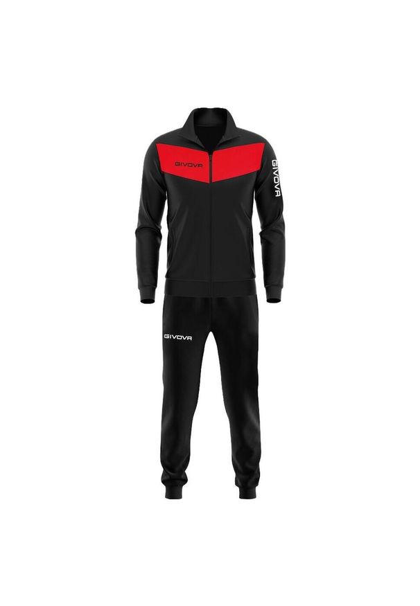 Dres Givova Tuta Visa Sum. Kolor: czerwony, wielokolorowy, czarny. Materiał: dresówka. Sport: fitness, piłka nożna