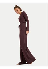 Roxy Spodnie dresowe Rise & Vibe New Rib ERJNP03673 Bordowy Relaxed Fit. Kolor: czerwony. Materiał: wiskoza #4