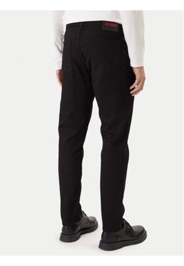 Hugo - HUGO Jeansy 50554144 Czarny Regular Fit. Kolor: czarny