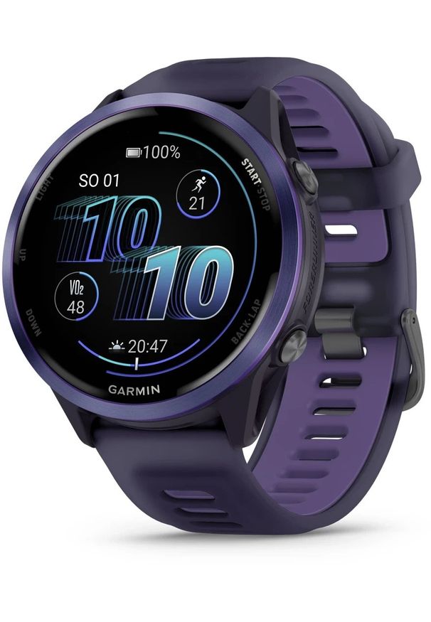 GARMIN - Zegarek sportowy Garmin Forerunner 570 Fioletowy (010-02971-02). Kolor: fioletowy. Styl: sportowy